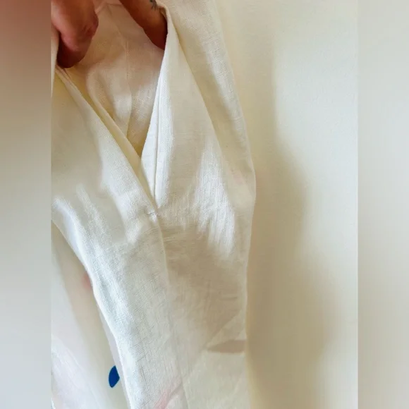 Linen wrap dress dots - Picture 4 of 4